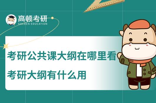 考研公共课大纲在哪里看,考研大纲有什么用