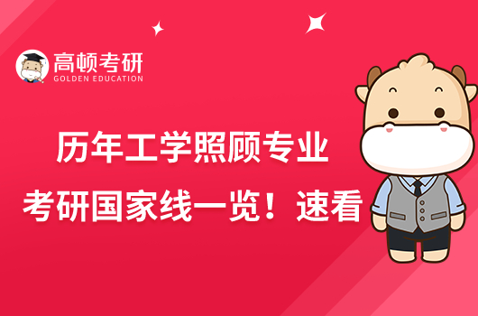 历年工学照顾专业考研国家线一览！速看