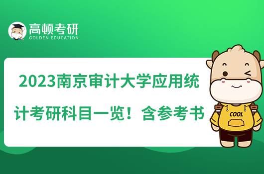 2023南京审计大学应用统计考研科目一览！含参考书