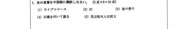 2022年暨南大学日语翻译基础考研真题试卷1