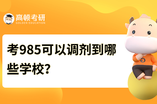 考985可以调剂到哪些学校?
