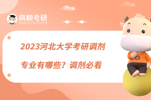2023河北大学考研调剂专业有哪些?调剂必看