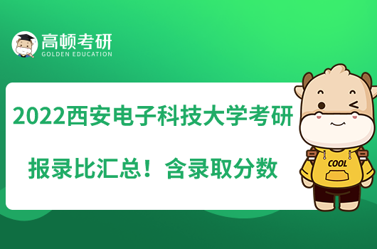 2022西安电子科技大学考研报录比汇总！含录取分数