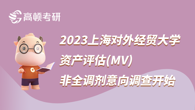 2023上海对外经贸大学资产评估(MV)非全调剂